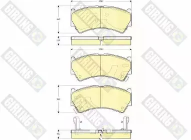 6132759 GIRLING Комплект тормозных колодок, дисковый тормоз