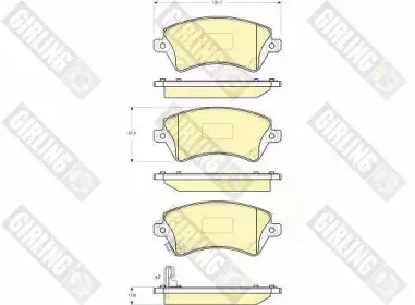 6132881 GIRLING Комплект тормозных колодок, дисковый тормоз