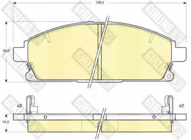 6133129 GIRLING Комплект тормозных колодок, дисковый тормоз