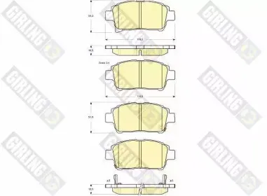 6133179 GIRLING Комплект тормозных колодок, дисковый тормоз
