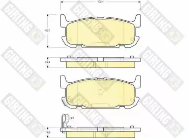 6133189 GIRLING Комплект тормозных колодок, дисковый тормоз