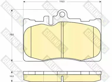 6133229 GIRLING Комплект тормозных колодок, дисковый тормоз