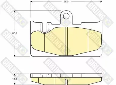 6133239 GIRLING Комплект тормозных колодок, дисковый тормоз