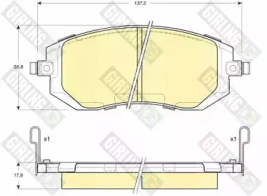 6133289 GIRLING Комплект тормозных колодок, дисковый тормоз