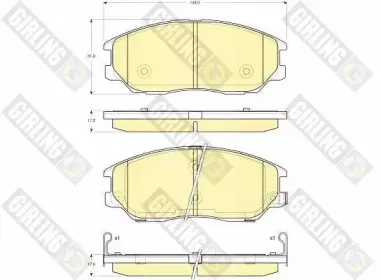 6133609 GIRLING Комплект тормозных колодок, дисковый тормоз
