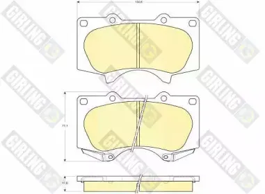 6133649 GIRLING Комплект тормозных колодок, дисковый тормоз