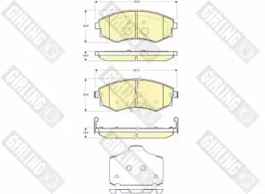 6133659 GIRLING Комплект тормозных колодок, дисковый тормоз