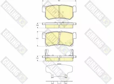 6133669 GIRLING Комплект тормозных колодок, дисковый тормоз