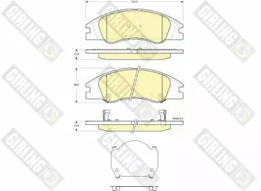 6133679 GIRLING Комплект тормозных колодок, дисковый тормоз