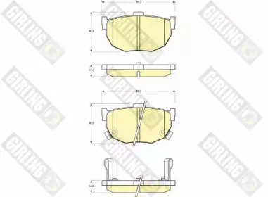 6133689 GIRLING Комплект тормозных колодок, дисковый тормоз