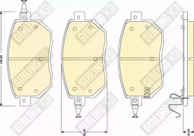 6134169 GIRLING Комплект тормозных колодок, дисковый тормоз