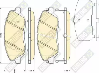 6134189 GIRLING Комплект тормозных колодок, дисковый тормоз