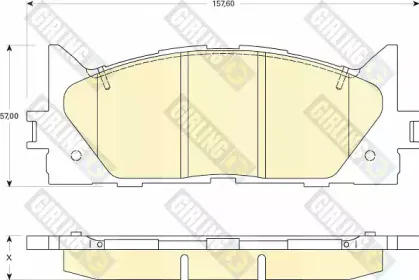6134299 GIRLING Комплект тормозных колодок, дисковый тормоз