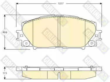 6134599 GIRLING Комплект тормозных колодок, дисковый тормоз