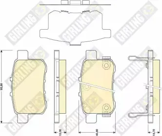 6134829 GIRLING Комплект тормозных колодок, дисковый тормоз