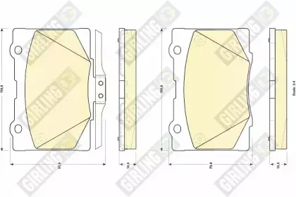 6134989 GIRLING Комплект тормозных колодок, дисковый тормоз