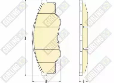 6135009 GIRLING Комплект тормозных колодок, дисковый тормоз