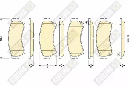6135019 GIRLING Комплект тормозных колодок, дисковый тормоз