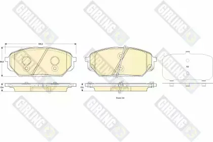 6135279 GIRLING Комплект тормозных колодок, дисковый тормоз