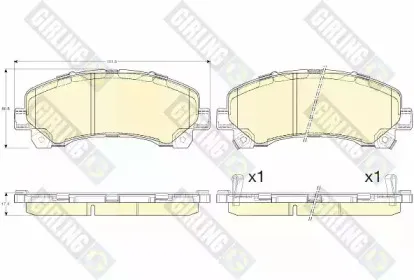6135455 GIRLING Комплект тормозных колодок, дисковый тормоз