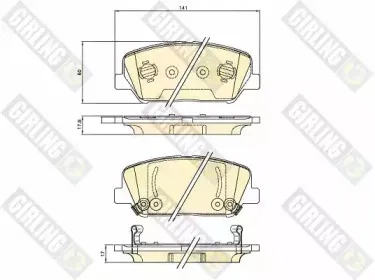 6136216 GIRLING Комплект тормозных колодок, дисковый тормоз