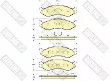 6141045 GIRLING Комплект тормозных колодок, дисковый тормоз