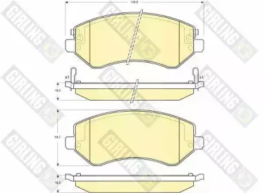 6141261 GIRLING Комплект тормозных колодок, дисковый тормоз