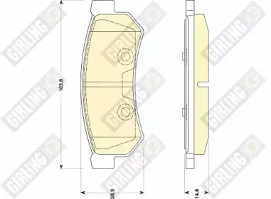 6141789 GIRLING Комплект тормозных колодок, дисковый тормоз