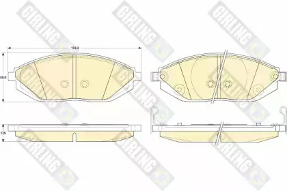 6146069 GIRLING Комплект тормозных колодок, дисковый тормоз