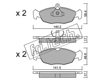 079.0 fri.tech. Комплект тормозных колодок, дисковый тормоз