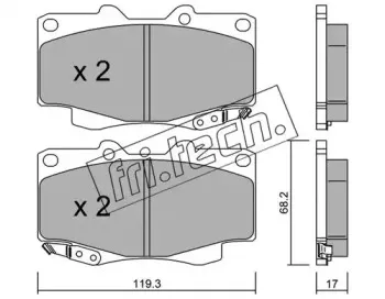 131.1 fri.tech. Комплектующие, тормозная колодка