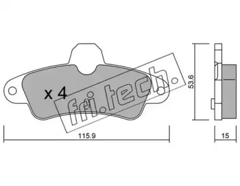 145.0 fri.tech. Комплектующие, тормозная колодка