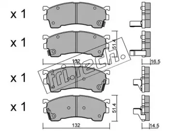 232.0 fri.tech. Комплект тормозных колодок, дисковый тормоз