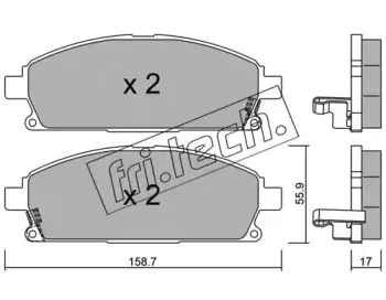 421.1 fri.tech. Комплект тормозных колодок, дисковый тормоз