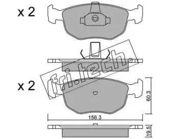 672.0 fri.tech. Комплект тормозных колодок, дисковый тормоз