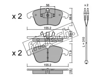 691.5W fri.tech. Комплект тормозных колодок, дисковый тормоз