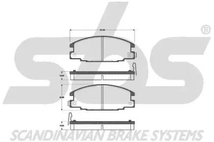 1501221405 sbs Комплект тормозных колодок, дисковый тормоз