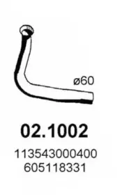 02.1002 ASSO Труба выхлопного газа