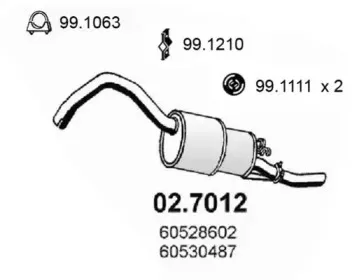 02.7012 ASSO Глушитель выхлопных газов конечный