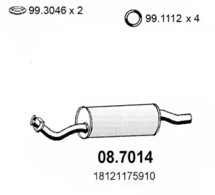 08.7014 ASSO Глушитель выхлопных газов конечный