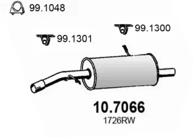 10.7066 ASSO Глушитель выхлопных газов конечный