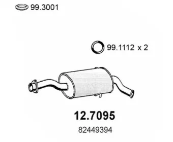 12.7095 ASSO Глушитель выхлопных газов конечный