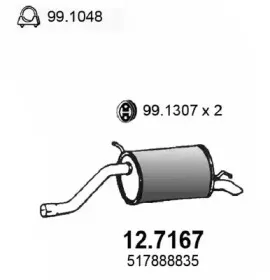12.7167 ASSO Глушитель выхлопных газов конечный