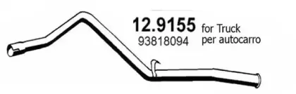 12.9155 ASSO Труба выхлопного газа
