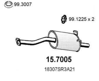 15.7005 ASSO Глушитель выхлопных газов конечный