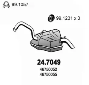 24.7049 ASSO Глушитель выхлопных газов конечный