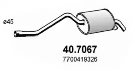 40.7067 ASSO Глушитель выхлопных газов конечный