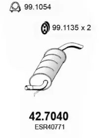 42.7040 ASSO Глушитель выхлопных газов конечный
