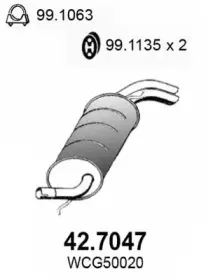 42.7047 ASSO Глушитель выхлопных газов конечный