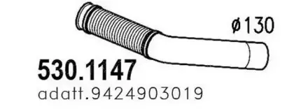 530.1147 ASSO Труба выхлопного газа